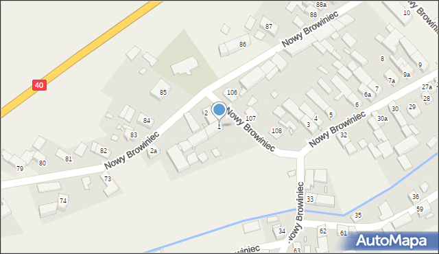 Nowy Browiniec, Nowy Browiniec, 1, mapa Nowy Browiniec