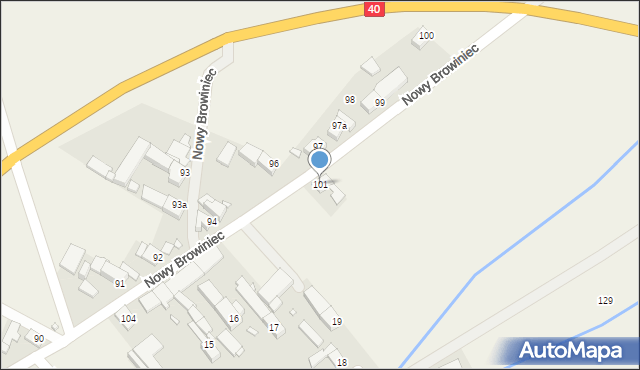 Nowy Browiniec, Nowy Browiniec, 101, mapa Nowy Browiniec