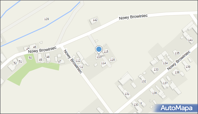 Nowy Browiniec, Nowy Browiniec, 113, mapa Nowy Browiniec