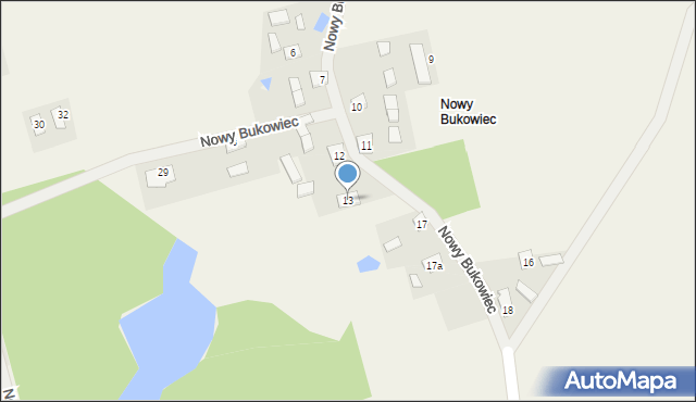 Nowy Bukowiec, Nowy Bukowiec, 13, mapa Nowy Bukowiec