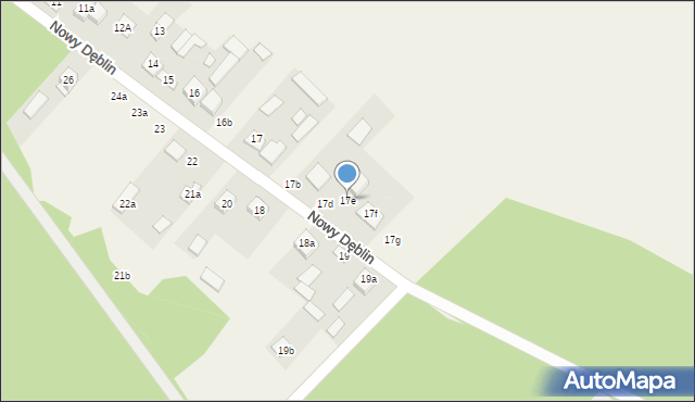 Nowy Dęblin, Nowy Dęblin, 17e, mapa Nowy Dęblin