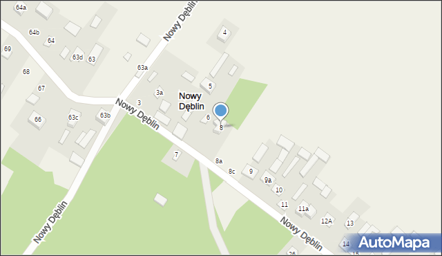 Nowy Dęblin, Nowy Dęblin, 8, mapa Nowy Dęblin