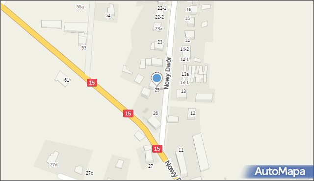 Nowy Dwór, Nowy Dwór, 25, mapa Nowy Dwór
