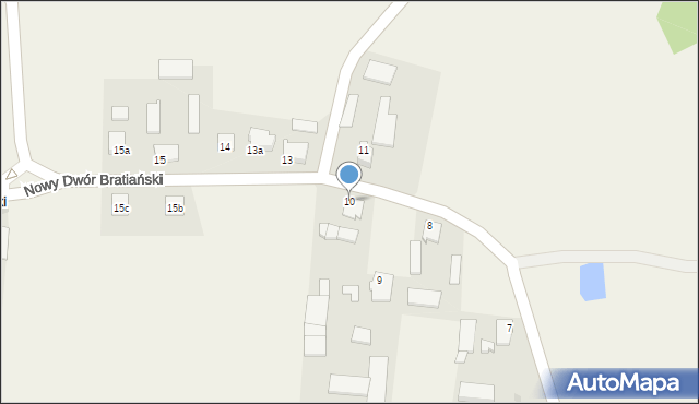 Nowy Dwór Bratiański, Nowy Dwór Bratiański, 10, mapa Nowy Dwór Bratiański