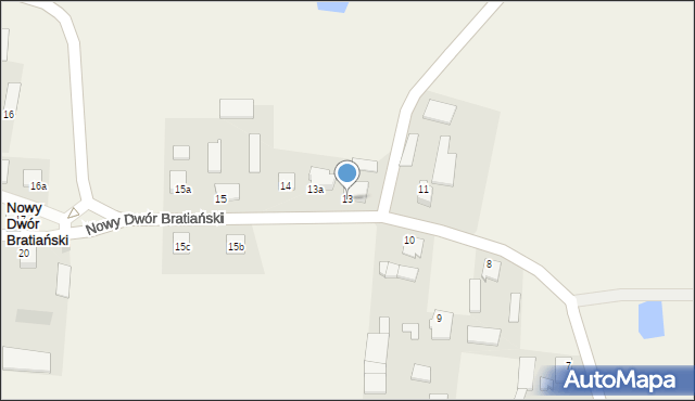 Nowy Dwór Bratiański, Nowy Dwór Bratiański, 13, mapa Nowy Dwór Bratiański
