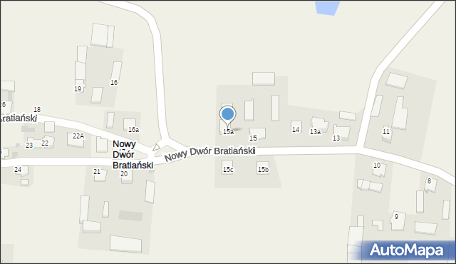 Nowy Dwór Bratiański, Nowy Dwór Bratiański, 15a, mapa Nowy Dwór Bratiański