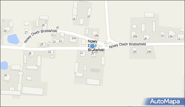 Nowy Dwór Bratiański, Nowy Dwór Bratiański, 20, mapa Nowy Dwór Bratiański