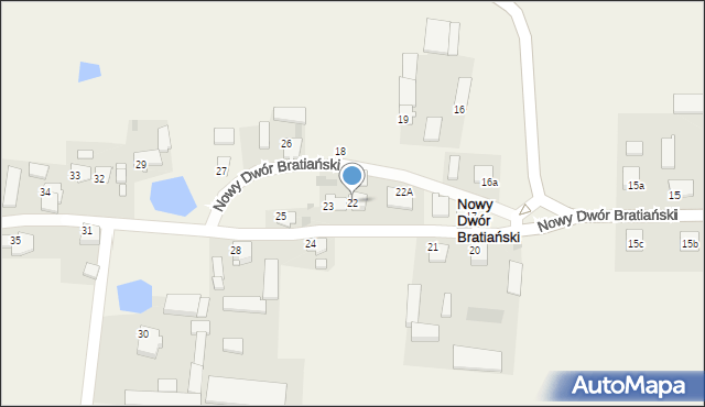 Nowy Dwór Bratiański, Nowy Dwór Bratiański, 22, mapa Nowy Dwór Bratiański