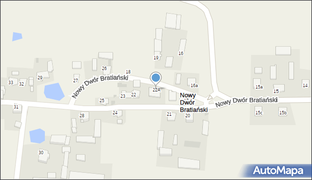 Nowy Dwór Bratiański, Nowy Dwór Bratiański, 22A, mapa Nowy Dwór Bratiański