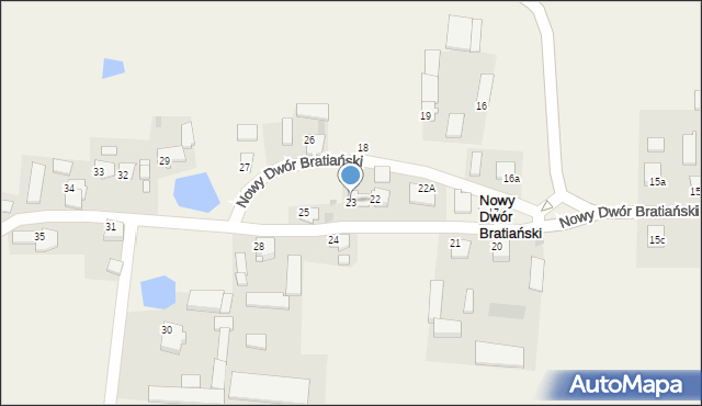 Nowy Dwór Bratiański, Nowy Dwór Bratiański, 23, mapa Nowy Dwór Bratiański