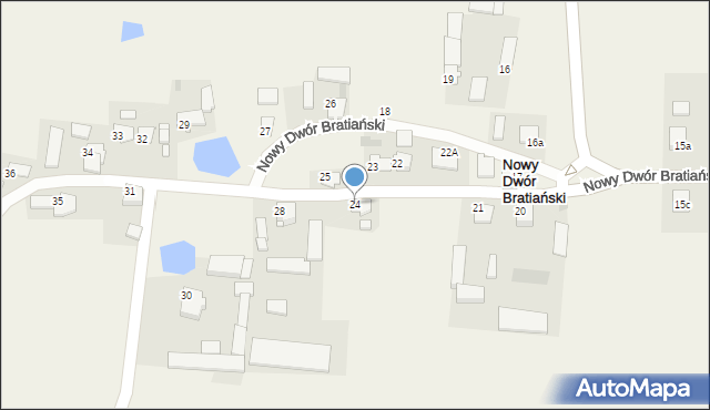 Nowy Dwór Bratiański, Nowy Dwór Bratiański, 24, mapa Nowy Dwór Bratiański