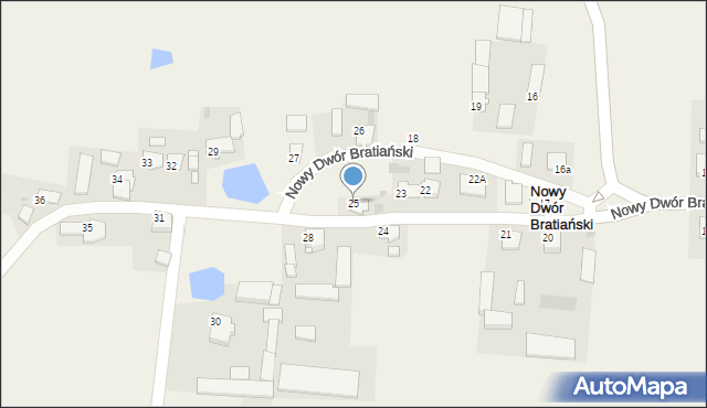 Nowy Dwór Bratiański, Nowy Dwór Bratiański, 25, mapa Nowy Dwór Bratiański