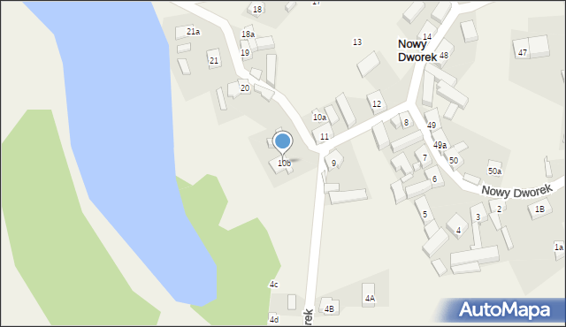 Nowy Dworek, Nowy Dworek, 10b, mapa Nowy Dworek