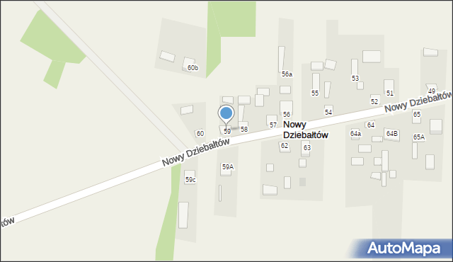 Nowy Dziebałtów, Nowy Dziebałtów, 59, mapa Nowy Dziebałtów
