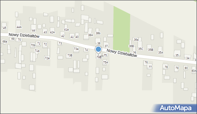 Nowy Dziebałtów, Nowy Dziebałtów, 74B, mapa Nowy Dziebałtów