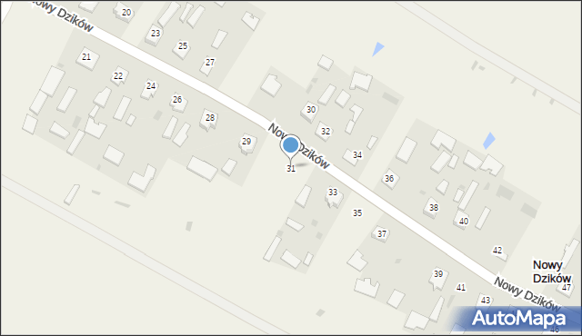 Nowy Dzików, Nowy Dzików, 31, mapa Nowy Dzików