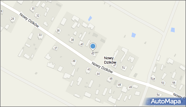 Nowy Dzików, Nowy Dzików, 42, mapa Nowy Dzików