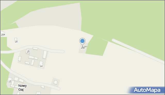 Nowy Gaj, Nowy Gaj, 15a, mapa Nowy Gaj
