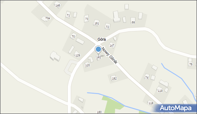Nowy Glinik, Nowy Glinik, 141, mapa Nowy Glinik