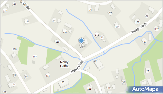 Nowy Glinik, Nowy Glinik, 43, mapa Nowy Glinik