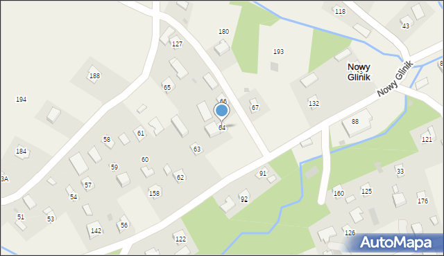 Nowy Glinik, Nowy Glinik, 64, mapa Nowy Glinik