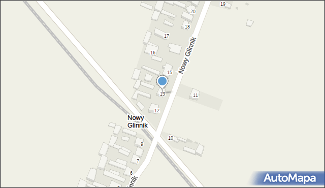 Nowy Glinnik, Nowy Glinnik, 13, mapa Nowy Glinnik