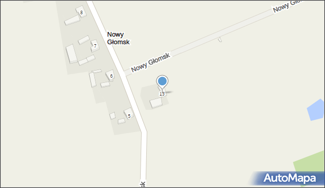 Nowy Głomsk, Nowy Głomsk, 13, mapa Nowy Głomsk