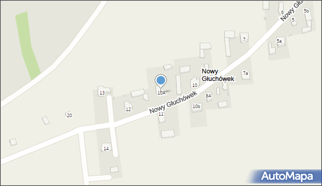 Nowy Głuchówek, Nowy Głuchówek, 10A, mapa Nowy Głuchówek