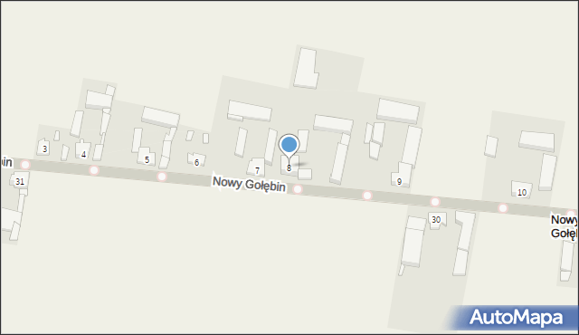 Nowy Gołębin, Nowy Gołębin, 8, mapa Nowy Gołębin