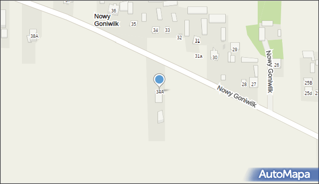 Nowy Goniwilk, Nowy Goniwilk, 34A, mapa Nowy Goniwilk