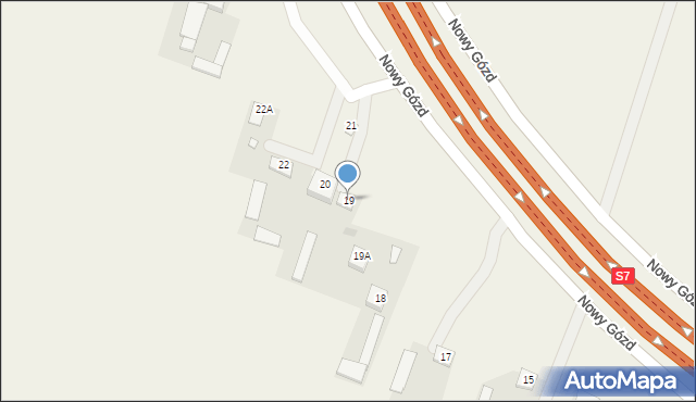 Nowy Gózd, Nowy Gózd, 19, mapa Nowy Gózd