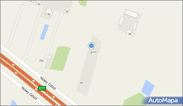 Nowy Gózd, Nowy Gózd, 37, mapa Nowy Gózd