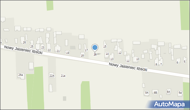 Nowy Jasieniec Iłżecki, Nowy Jasieniec Iłżecki, 16, mapa Nowy Jasieniec Iłżecki