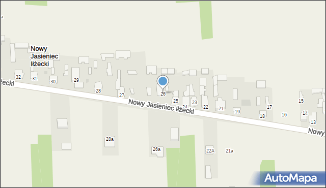 Nowy Jasieniec Iłżecki, Nowy Jasieniec Iłżecki, 26, mapa Nowy Jasieniec Iłżecki