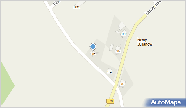 Nowy Julianów, Nowy Julianów, 185, mapa Nowy Julianów
