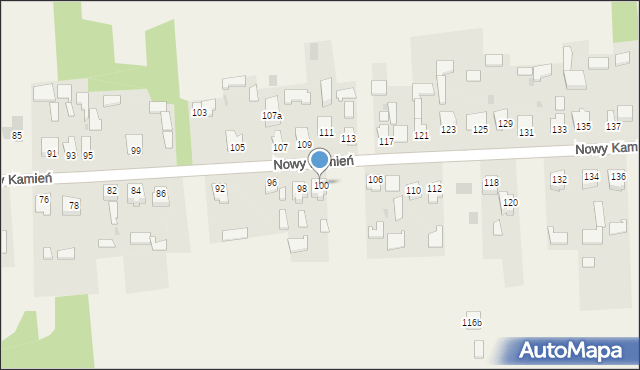 Nowy Kamień, Nowy Kamień, 100, mapa Nowy Kamień