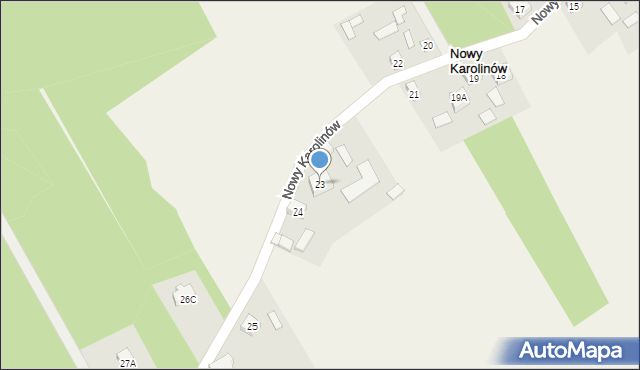 Nowy Karolinów, Nowy Karolinów, 23, mapa Nowy Karolinów