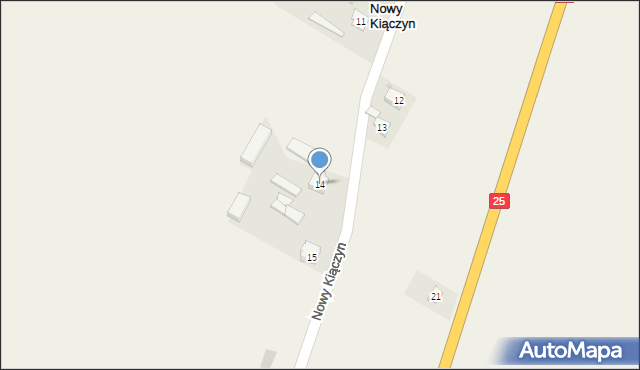 Nowy Kiączyn, Nowy Kiączyn, 14, mapa Nowy Kiączyn