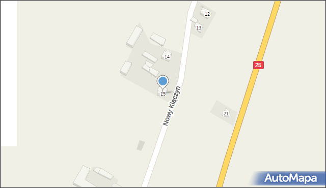 Nowy Kiączyn, Nowy Kiączyn, 15, mapa Nowy Kiączyn