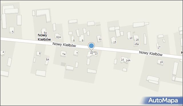 Nowy Kiełbów, Nowy Kiełbów, 12, mapa Nowy Kiełbów