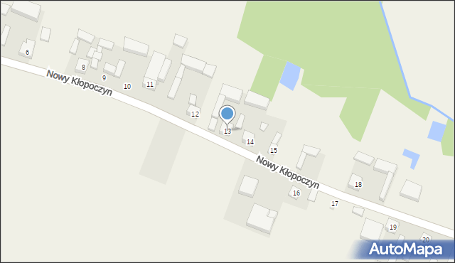 Nowy Kłopoczyn, Nowy Kłopoczyn, 13, mapa Nowy Kłopoczyn