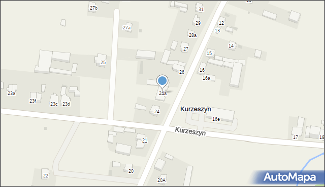 Nowy Kurzeszyn, Nowy Kurzeszyn, 24a, mapa Nowy Kurzeszyn