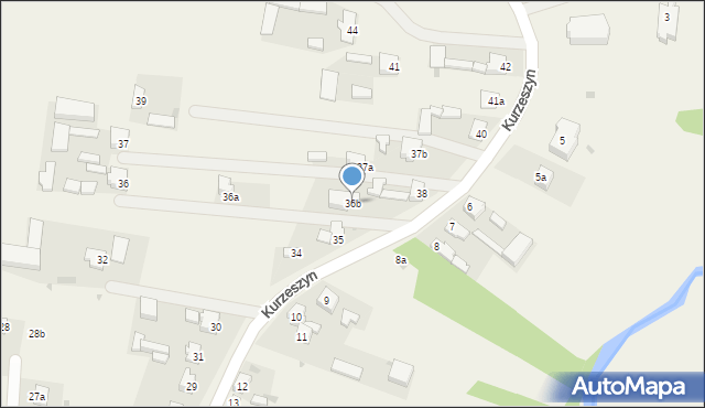 Nowy Kurzeszyn, Nowy Kurzeszyn, 36b, mapa Nowy Kurzeszyn