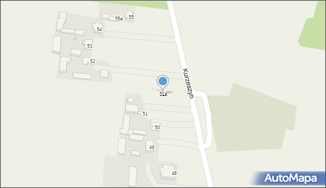 Nowy Kurzeszyn, Nowy Kurzeszyn, 51a, mapa Nowy Kurzeszyn