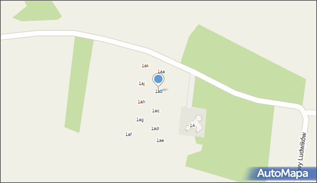 Nowy Ludwików, Nowy Ludwików, 1ab, mapa Nowy Ludwików
