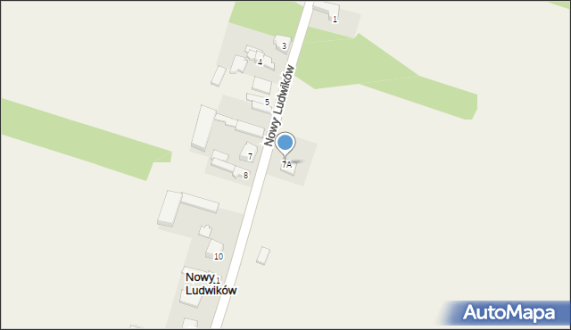 Nowy Ludwików, Nowy Ludwików, 7A, mapa Nowy Ludwików
