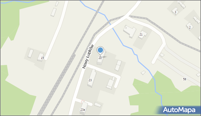 Nowy Łupków, Nowy Łupków, 22, mapa Nowy Łupków