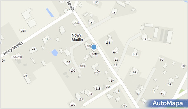 Nowy Modlin, Nowy Modlin, 10B, mapa Nowy Modlin