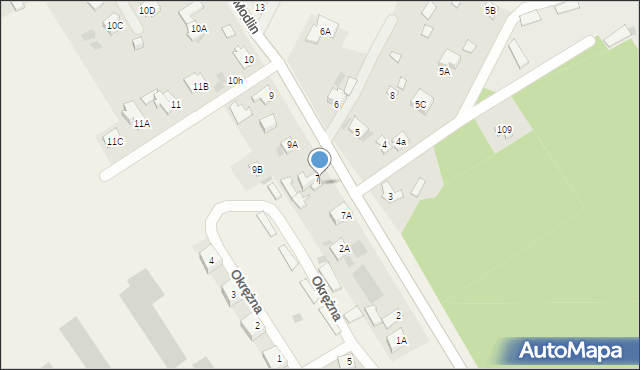Nowy Modlin, Nowy Modlin, 7B, mapa Nowy Modlin