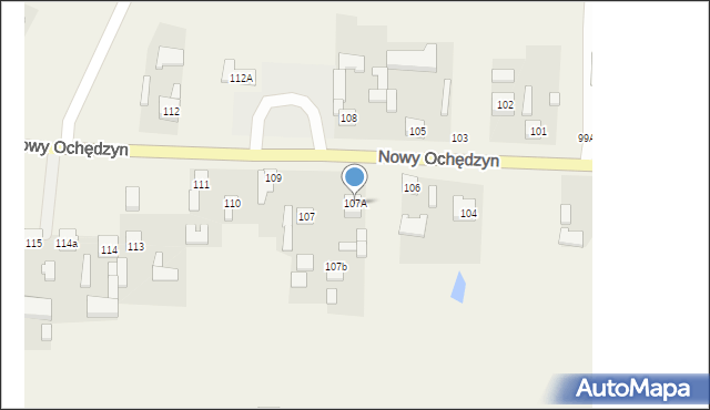 Nowy Ochędzyn, Nowy Ochędzyn, 107A, mapa Nowy Ochędzyn